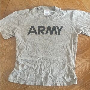 Soffe Gray Kids T-Shirt with ARMY Print
